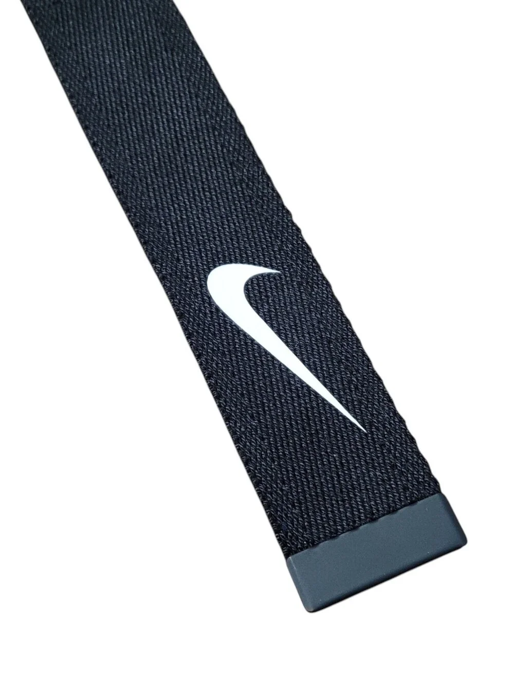 Nike Web Belt Black White Swoosh Adjustable One Size Unisex